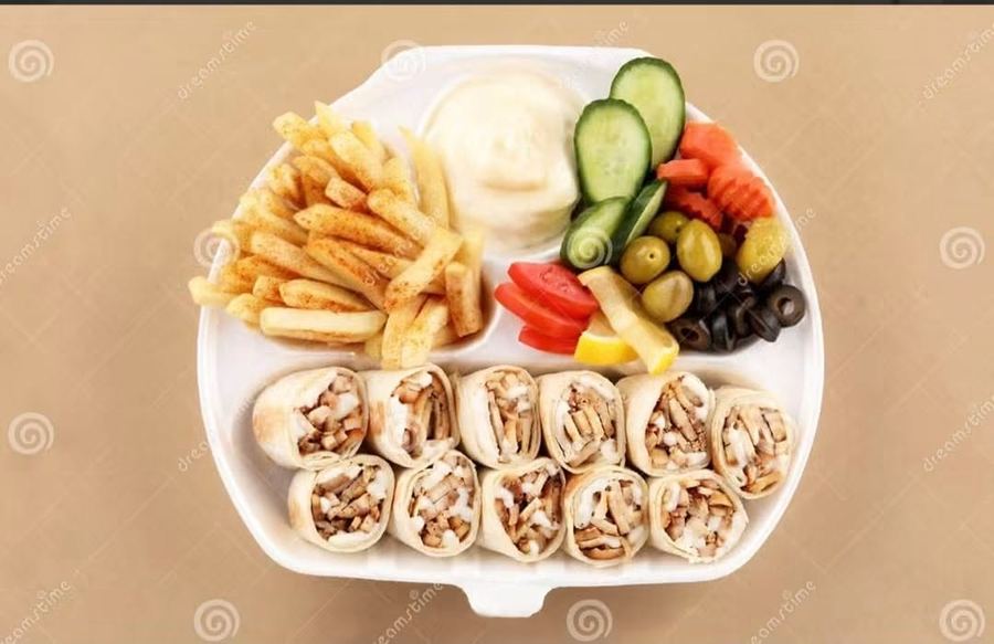 Shawarma rolls platter